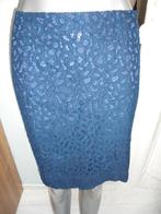 Marccain prachtige donkerblauwe kanten rok maat 3 is 38, Kleding | Dames, Maat 38/40 (M), Zo goed als nieuw, Marccain, Verzenden