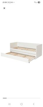 Uitschuifbed - 2e bed!, Huis en Inrichting, Slaapkamer | Bedden, Ophalen, Verstelbaar, Eenpersoons, Wit