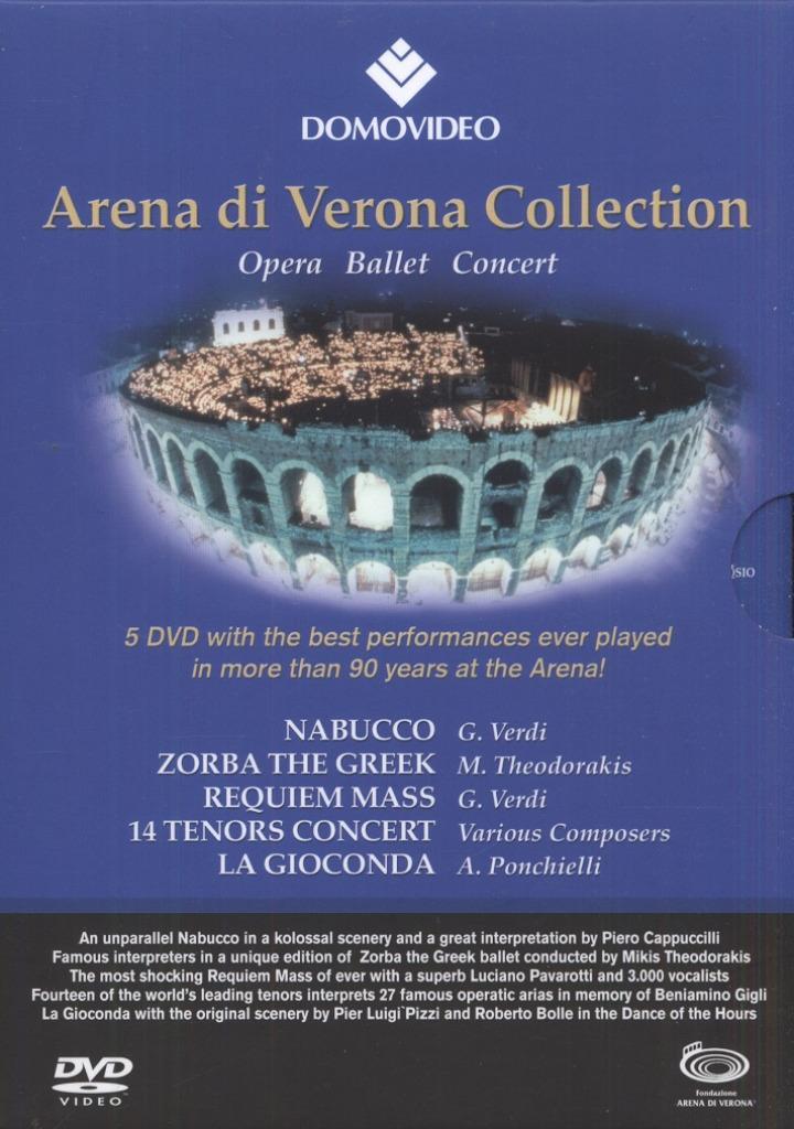 ARENA DI VERONA COLLECTION OPERA BALLET CONCERT 5 DVD BOXSET, Cd's en Dvd's, Dvd's | Muziek en Concerten, Nieuw in verpakking