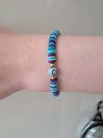Armbandje blauwe smiley, Sieraden, Tassen en Uiterlijk, Armbanden, Ophalen of Verzenden, Zo goed als nieuw, Blauw
