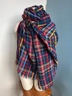 Mc gregor blauw geel geruite grote sjaal iconic classic wol, Ophalen of Verzenden, Zo goed als nieuw, X, Mc gregor