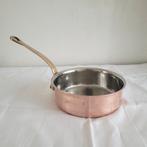 Copper Cook belgium Dikwandige koperen sauspan koekenpan pan, Huis en Inrichting, Ophalen of Verzenden, Gebruikt, Rvs, Koekenpan of Braadpan