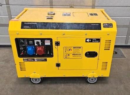 Valkenpower DG11000SE3 Diesel Aggregaat - Generator - 10 KVA, Doe-het-zelf en Verbouw, Aggregaten, Zo goed als nieuw, Dieselolie