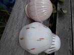 Retro lampenkappen, Huis en Inrichting, Lampen | Lampenkappen, Ophalen, Rond, Zo goed als nieuw, Retro