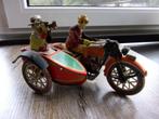 Blikken Motorfiets met Zijspan hij werkt  12 Foto's, Antiek en Kunst, Antiek | Speelgoed, Ophalen
