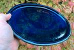 Bonsai onderzetter ovaal blauw geglazuurd 31,7x24x2,5, Tuin en Terras, Bloempotten, Overige vormen, Nieuw, Ophalen of Verzenden
