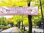 Spandoek hoera een meisje - 177x41cm, Ophalen of Verzenden, Nieuw, Versiering, Geboorte of Huwelijk