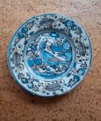 Portugees bord blauw wit met vogel, Ophalen of Verzenden