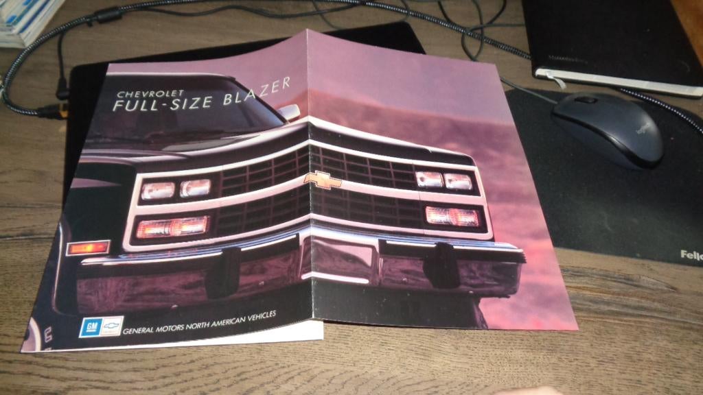 Folder USA model CHEVROLET FULL-SIZE BLAZER  1993, Ophalen of Verzenden, Nieuw, Chevrolet