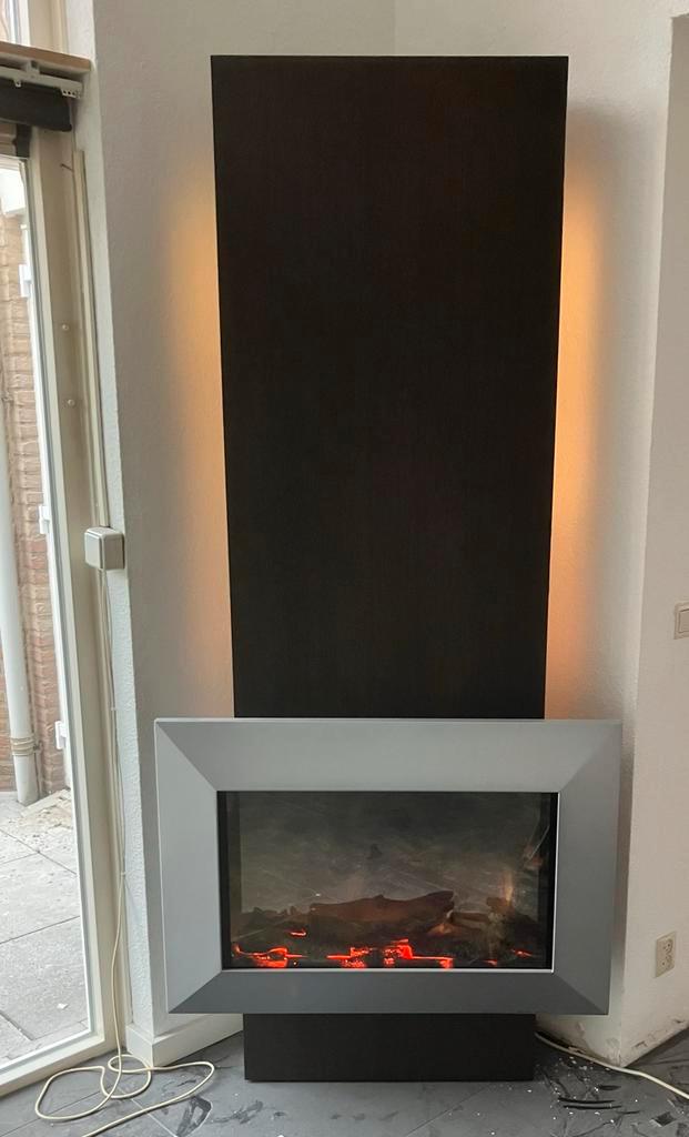 Faber SP4 Sfeerhaard met hoek-koof, Huis en Inrichting, Kachels, Gebruikt, Vrijstaand, Overige soorten, Elektrisch, Ophalen