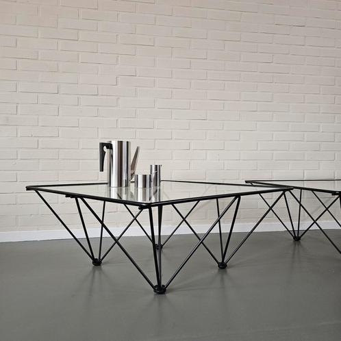 2x Salontafel Alanda Paolo Piva stijl - Vintage design, Huis en Inrichting, Tafels | Salontafels, Zo goed als nieuw, Minder dan 50 cm