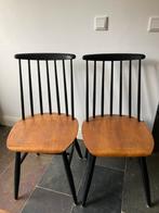 Vintage Spijlenstoelen - Set van Twee, Huis en Inrichting, Ophalen, Gebruikt, Twee, Zwart