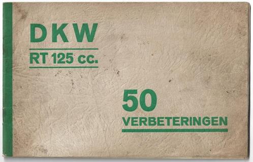 DKW RT125 50 verbeteringen 1940 brochure (dkw09), Motoren, Handleidingen en Instructieboekjes, Overige merken, Ophalen of Verzenden