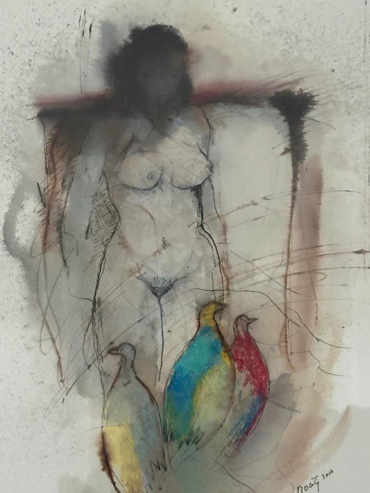 Robert Roag - Schets/Tekening - 2002, Antiek en Kunst, Kunst | Tekeningen en Foto's, Ophalen