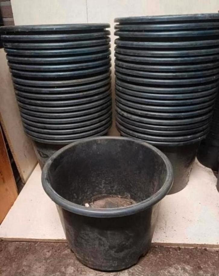Containers 25 liter, Tuin en Terras, Bloembakken en Plantenbakken, Gebruikt, Kunststof, Minder dan 30 cm, Rond, Ophalen of Verzenden