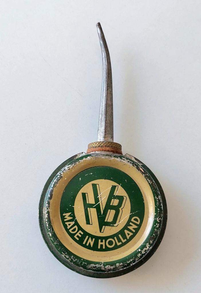 Oud Blikken HVB Reclame Oliespuithe Olie Spuitje, Antiek en Kunst, Antiek | Gereedschap en Instrumenten, Verzenden