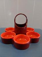 Vintage Emsa Snackschaal Bloemvorm Oranje Rood, Overige materialen, Gebruikt, Ophalen of Verzenden, Schaal of Schalen