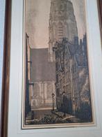 Houtsnede Henri Wils - Oud Rotterdam voor oorlog, Antiek en Kunst, Kunst | Etsen en Gravures, Ophalen of Verzenden