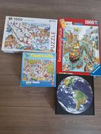 Pakket van 4x puzzel 1000 stukjes diverse zo goed als nieuw, Ophalen of Verzenden, 500 t/m 1500 stukjes, Zo goed als nieuw, Legpuzzel