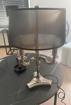 Eichholtz Tafellamp 3-lichts, chroom met zwarte kap, NwStaat, 50 tot 75 cm, Ophalen of Verzenden, Metaal, Eichholtz, design, hotel chique, stijlvol