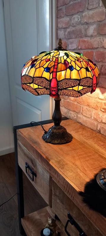 Grote 52cm Glas in Lood Tafellamp🌹NIEUW🌹 beschikbaar voor biedingen