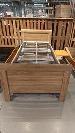 1 persoons bed met e bodem, Gebruikt, 90 cm, Eenpersoons, Bruin