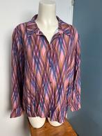 Geisha paars roze gestreepte blouse 44 viscose, Geisha, Paars, Maat 42/44 (L), Ophalen of Verzenden