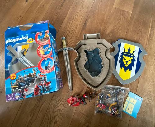 Playmobil 3 in 1 Meeneem Ridderburcht Schild Zwaard - 4217, Kinderen en Baby's, Speelgoed | Playmobil, Gebruikt, Complete set