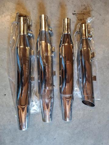 Harley davidson uitlaat dempers oldtimer motor evo bobber beschikbaar voor biedingen