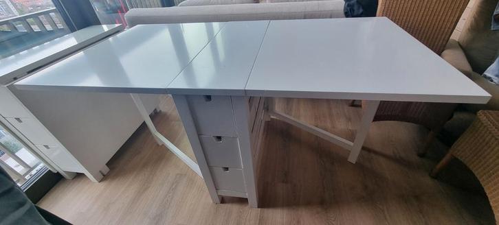 Stevige NORDEN, Klaptafel, wit, 26/89/152x80 cm, Huis en Inrichting, Tafels | Kaptafels, Gebruikt, Minder dan 100 cm, 50 tot 100 cm