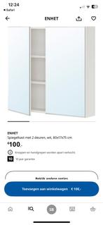 IKEA ENHET spiegelkast badkamer wit, Zo goed als nieuw, Minder dan 100 cm, 25 tot 50 cm, 50 tot 100 cm