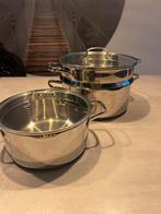 Master Chef Pannenset met Stoominzet, Gebruikt, Inductieplaat, Pannenset, Ophalen of Verzenden