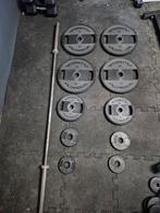 127,5 kg Technogym PU Urethane halterset, Ophalen, Zo goed als nieuw, Benen, Halterset