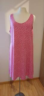 Fuchsia roze met witte bloemetjes jurk, mouwloos, maat 40/42, Kleding | Dames, Jurken, Maat 42/44 (L), Ophalen of Verzenden, Zo goed als nieuw