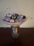 Vaas met paarse kerstballen, Diversen, Kerst, Ophalen, Zo goed als nieuw