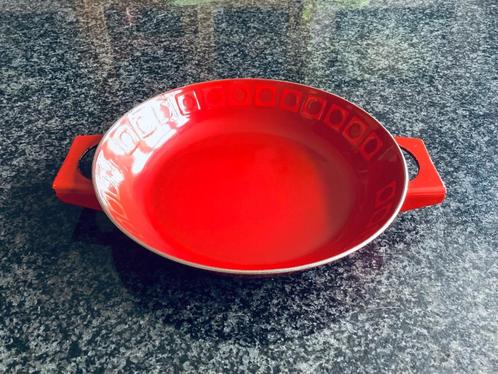 Emaille, Silit, rood, pan, vintage, Antiek en Kunst, Antiek | Emaille, Ophalen