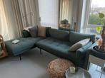 Turquoise stoffen bank van MADE, Huis en Inrichting, Ophalen, Gebruikt, Hoekbank, Tweepersoons