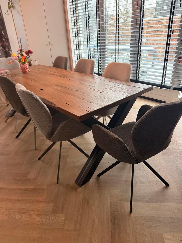 aluminium poten voor eettafel (2x), Huis en Inrichting, Tafels | Eettafels, Gebruikt, 50 tot 100 cm, Minder dan 50 cm, Vijf personen of meer