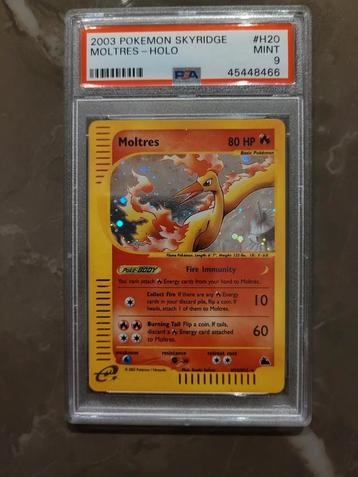 Moltres Holo H20 van Skyridge in een PSA 9 beschikbaar voor biedingen