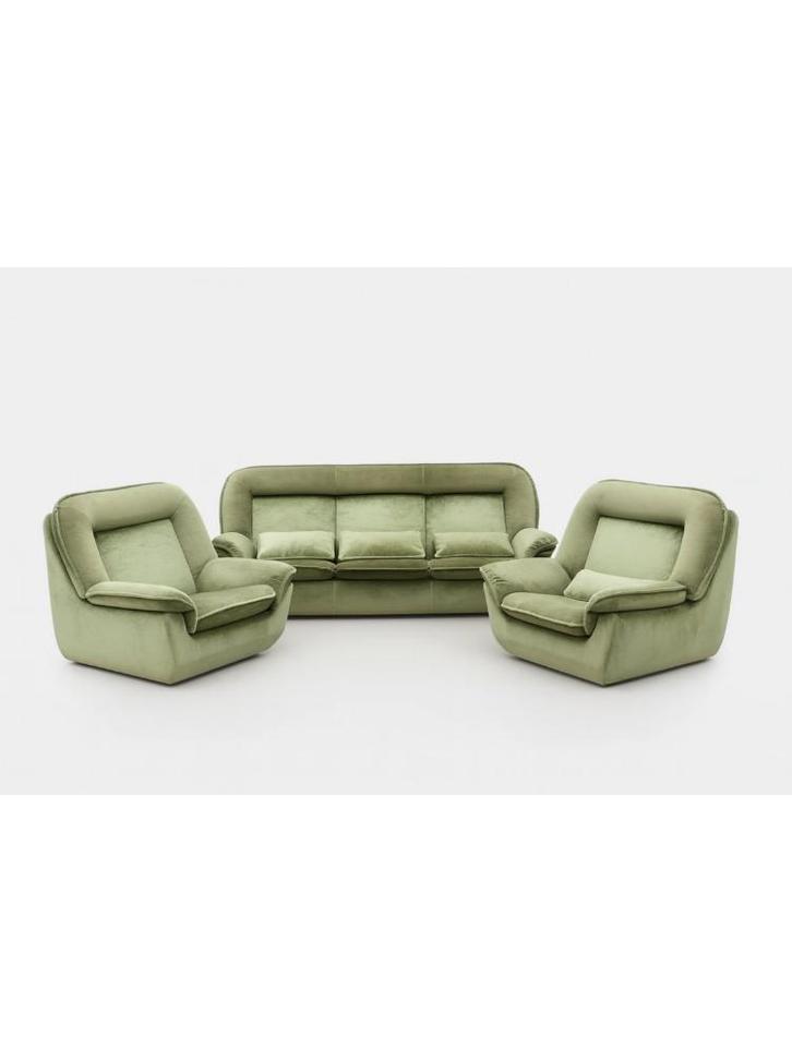 Retro sofa set Nordika jaren 70 vintage design groen, Huis en Inrichting, Banken | Sofa's en Chaises Longues, Gebruikt, Vierpersoons of meer
