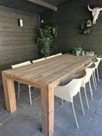 Steigerhouten eettafel 260x100cm, Ophalen, Zo goed als nieuw, Rechthoekig, Hout