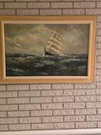 Schilderij klipper op zee, Antiek en Kunst, Kunst | Schilderijen | Klassiek, Ophalen of Verzenden