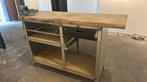 Werkbank met bankschroef, Doe-het-zelf en Verbouw, Werkbanken, Ophalen, Gebruikt, 170 cm of meer