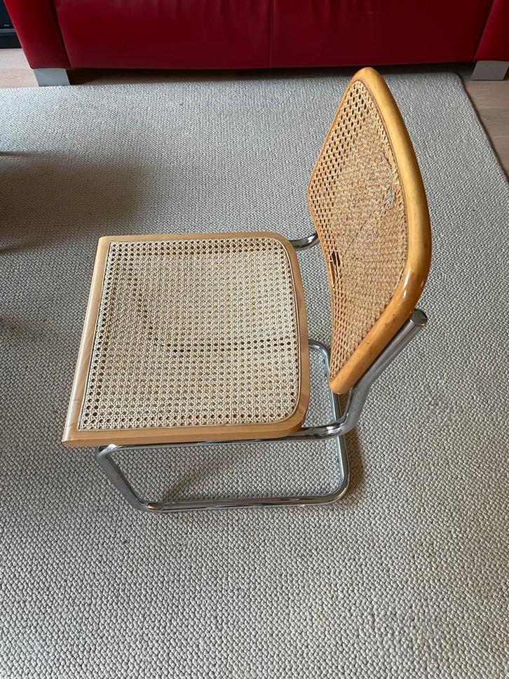Cesca stoel - Marcel Breuer - Rotan rugpaneel verweerd, Antiek en Kunst, Antiek | Meubels | Stoelen en Banken, Ophalen of Verzenden