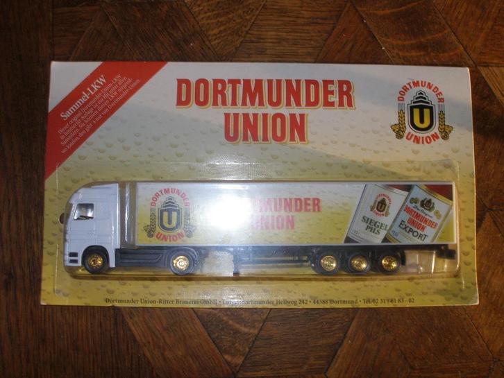 Vrachtauto (Mercedes) Dortmunder Union, nog in verpakking, Hobby en Vrije tijd, Modelauto's | 1:50, Nieuw, Bus of Vrachtwagen