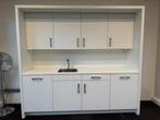 Keukenblok voor kantoor/kleine ruimte, Ophalen, Wit, Enkelwandige keuken, Zo goed als nieuw