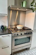 Prachtig Smeg 5-pits gasfornuis+oven + afzuigkap RVS, Witgoed en Apparatuur, Fornuizen, Ophalen, Gebruikt, 60 cm of meer, Grill