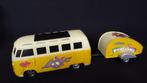 VW Samba 1:24 ~ PEACEBUS + Aanhanger ~ HIPPIES jaren '60/70, Ophalen of Verzenden, Zo goed als nieuw, Auto, Overige merken