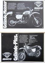 9 vintage reclames Maico motorfiets 77-81 crossmotor motor, Ophalen of Verzenden, Gebruikt, Auto's