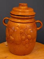 Rumtopf Keramiek Bruin Fruit Motief Vintage Scheurich, Ophalen of Verzenden